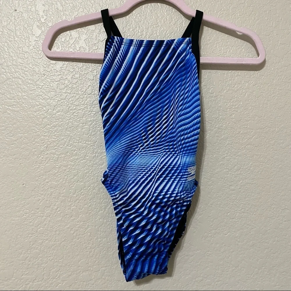 Speedo Endurance+ Blue and Black Swim